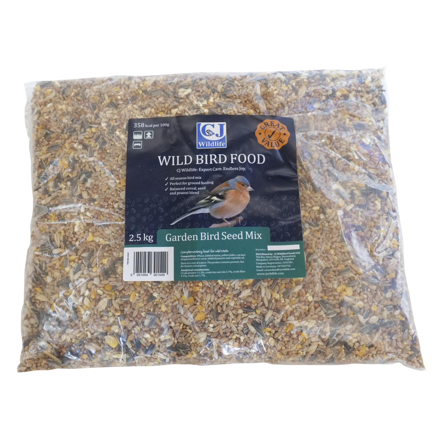 Garden Bird Seed Mix - 1kg or 2.5kg