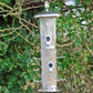 Large Stainless Steel Seed Bird Feeder with Squirrel-Proof Locking Lid - 6 Port