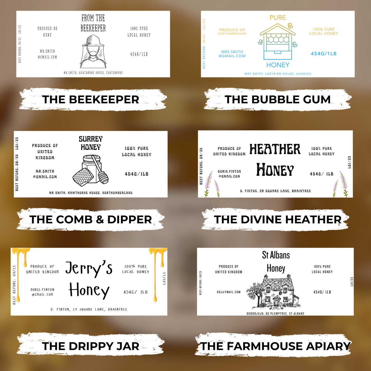 12 oz Jar & Label Set - 6, 12, 18