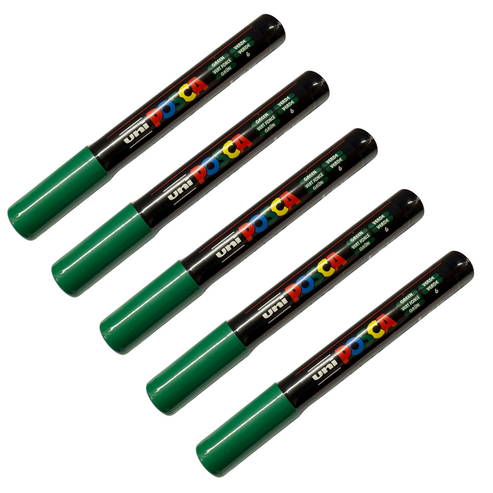 POSCA Pen - Green - 5 Pack