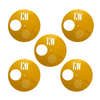 Yellow Plastic Entrance Disc - 4 Positions - 5 Pack