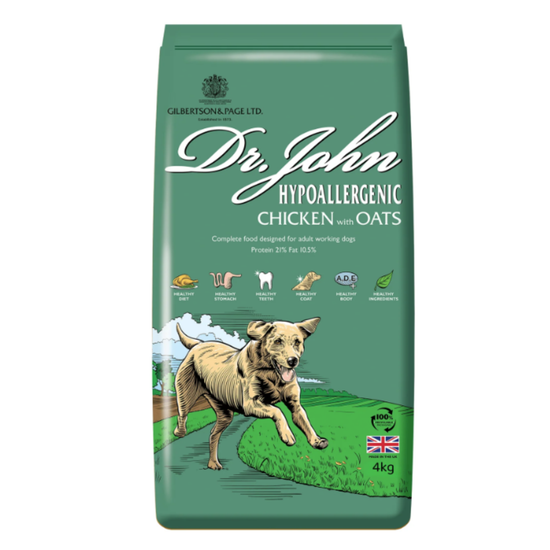 Dr Johns Hypoallergenic Dog Feed - Chicken & Oats 4kg