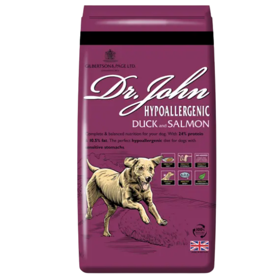 Dr Johns Hypoallergenic Dog Feed - Duck & Salmon 2kg