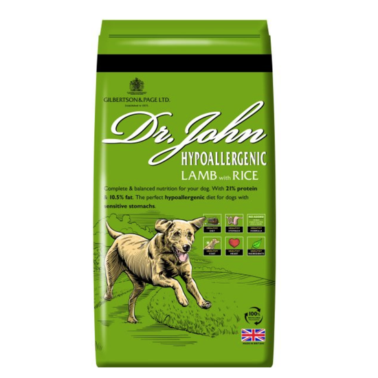 Dr Johns Hypoallergenic Dog Feed - Lamb & Rice 4kg