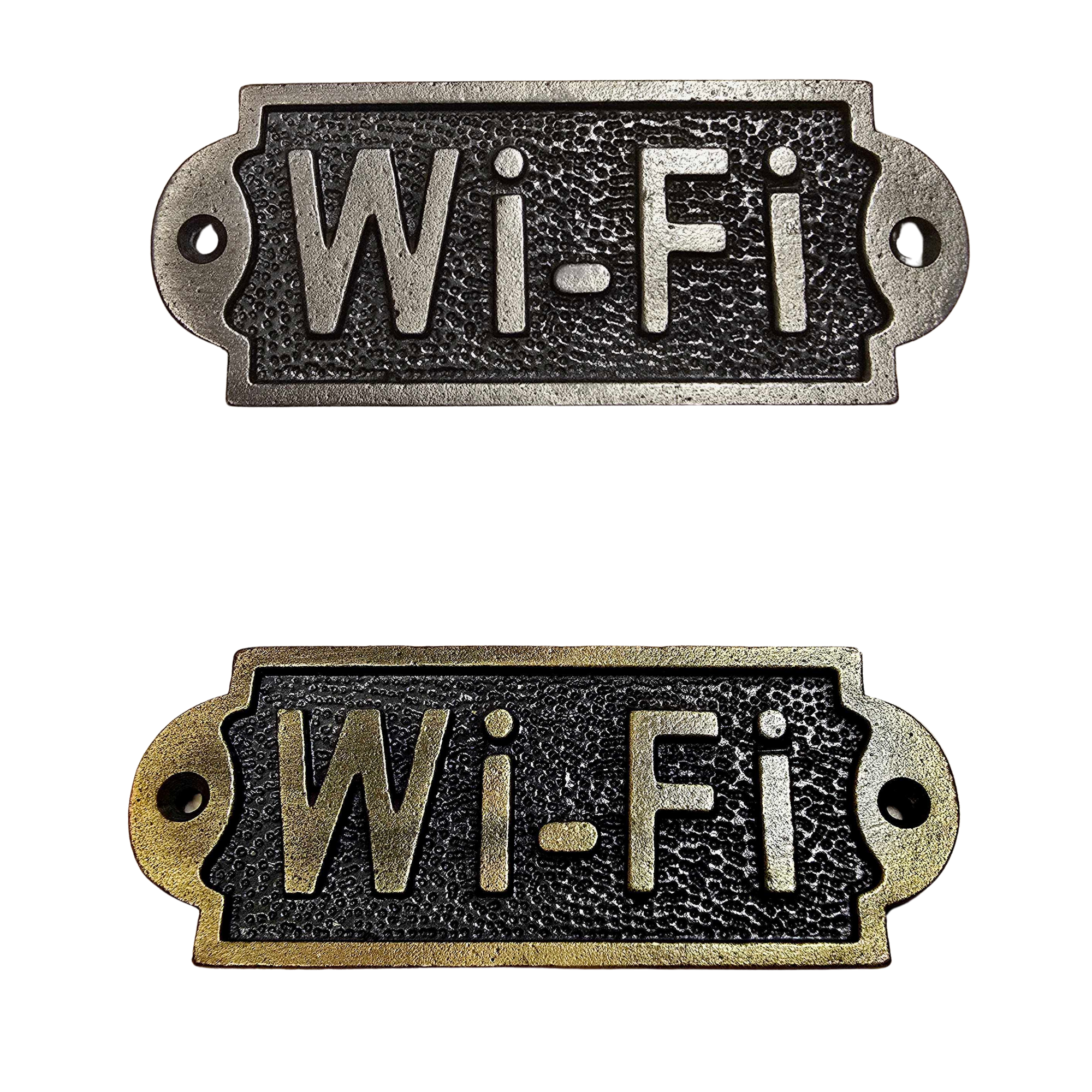 Cast Iron 'Wi-Fi' Sign