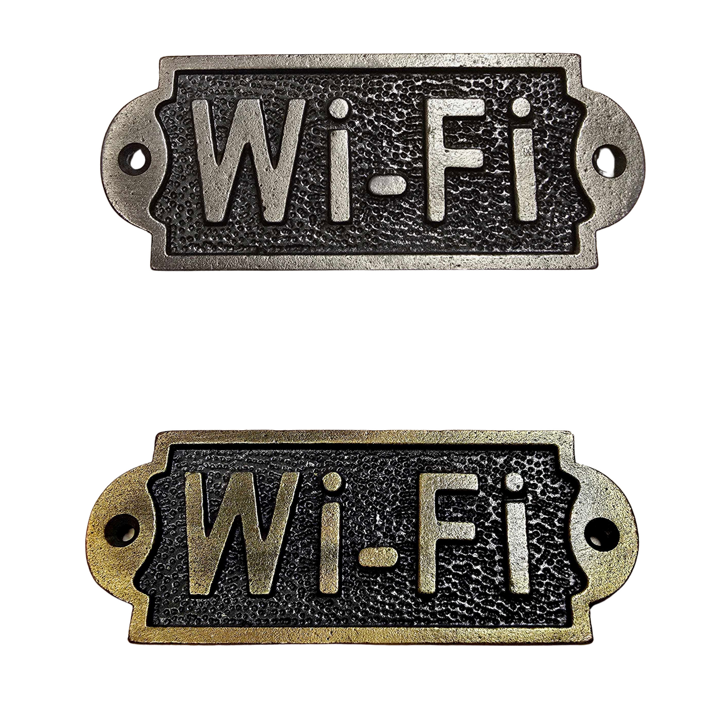 Cast Iron 'Wi-Fi' Sign