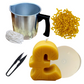 Candlemaking Kit - Pound Sign Mould, Melting Pot, 30ft Wick, Wick Snips and 200g Beeswax Beads