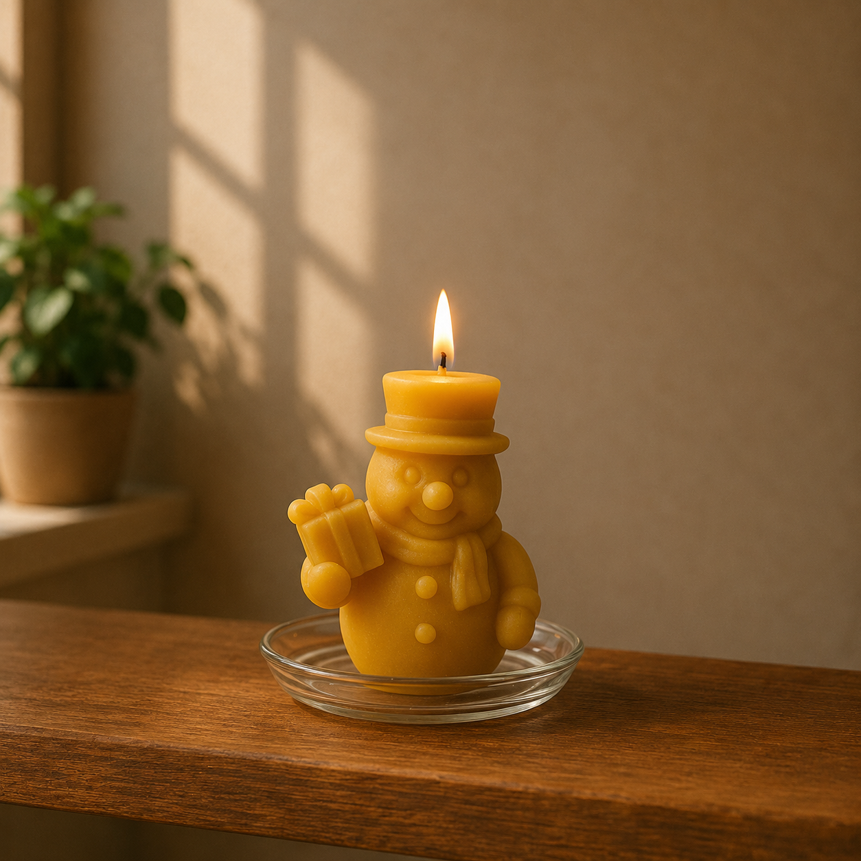 The Snowman With Gift Budget Candle Mould