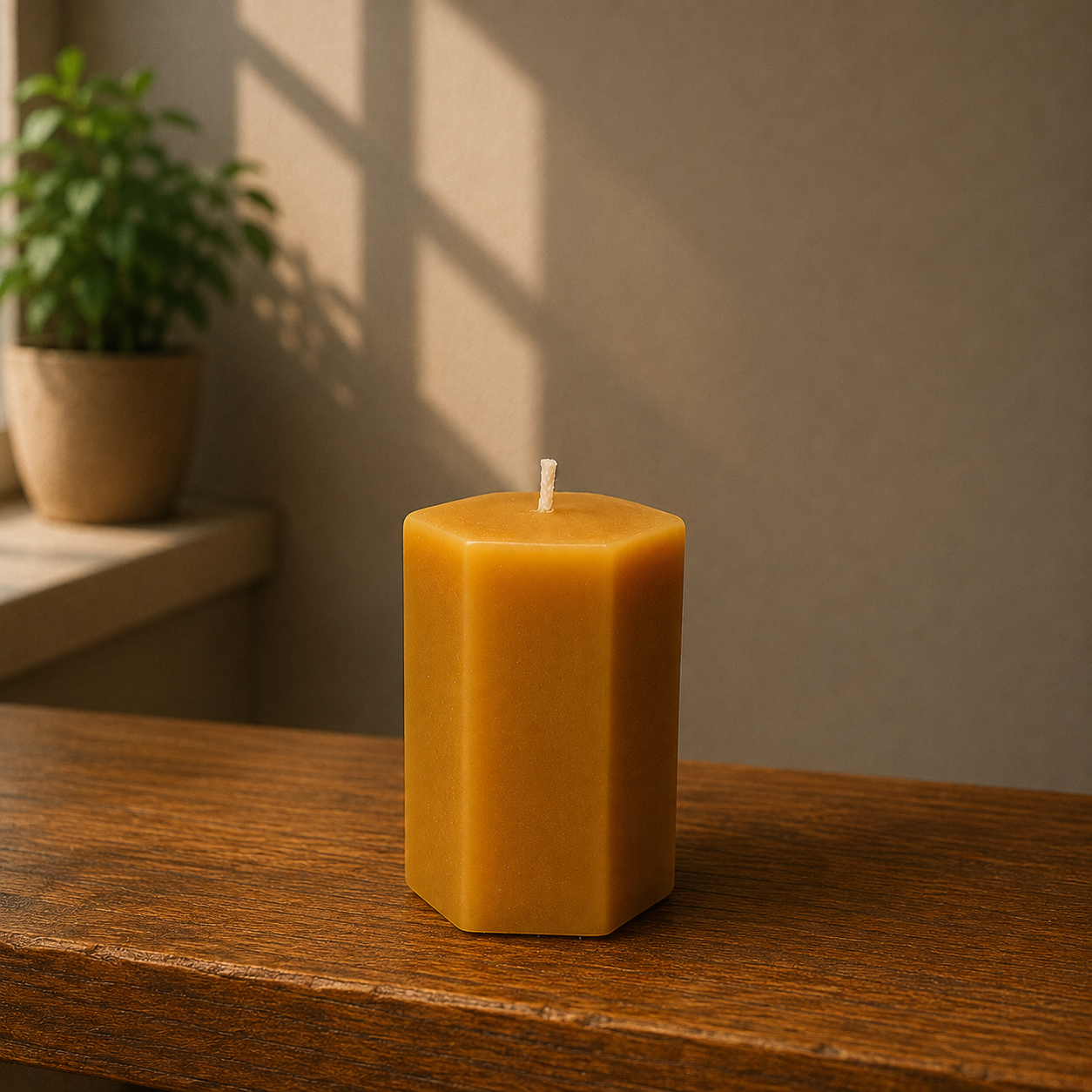 The Hexagon Pillar Block Budget Candle Mould