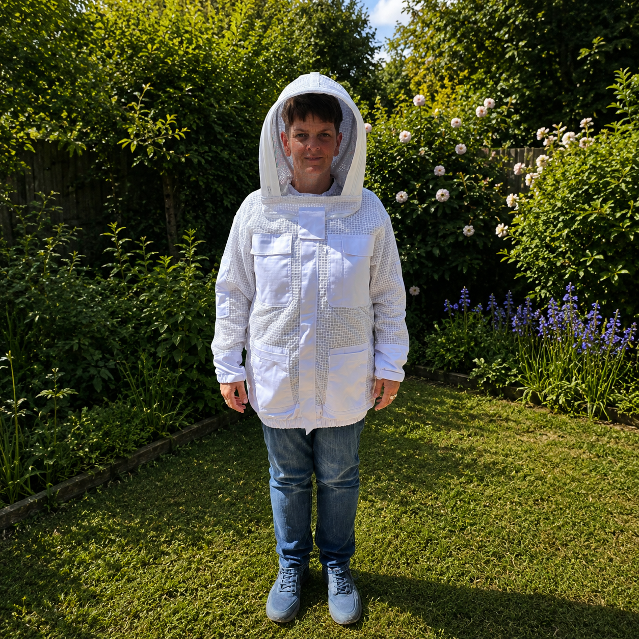 Hagens Premium Vented 3 Layer White Beekeeping Jacket - Various Sizes