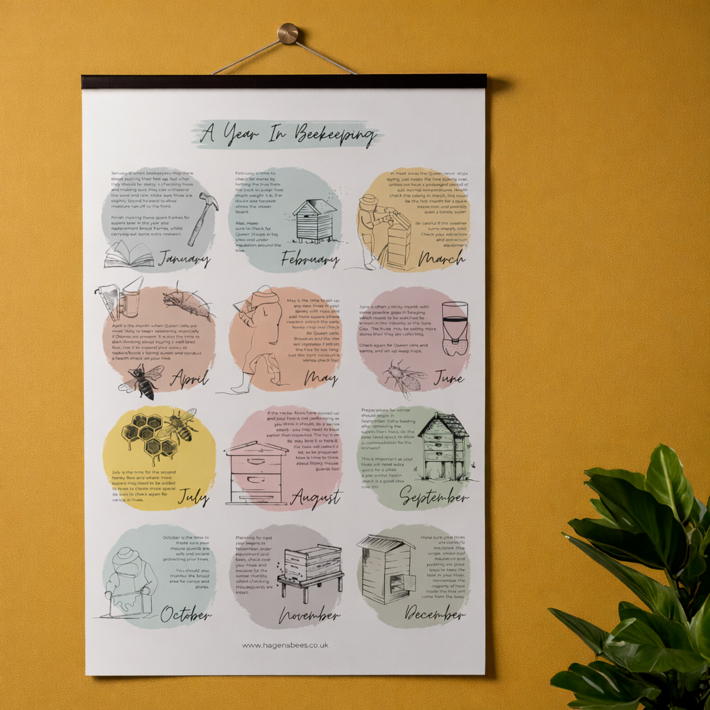 A Year In Beekeeping A1 Poster
