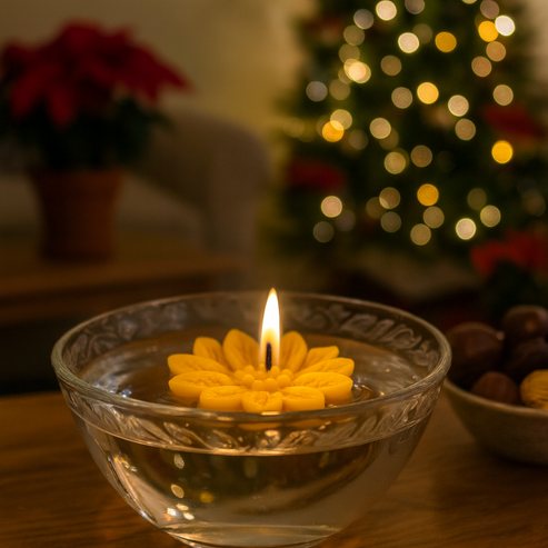 The Floating Poinsettia Candle Mould