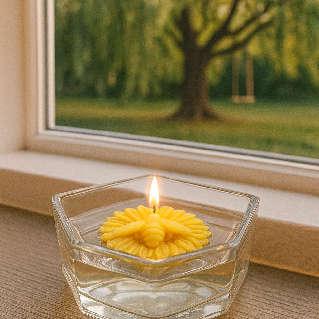 The Floating Sunflower With Bee Candle Mould