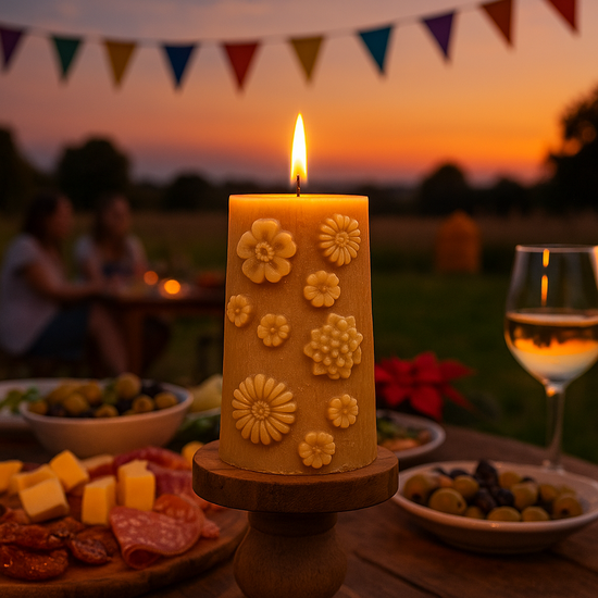 The Flower Power Pillar Candle Mould