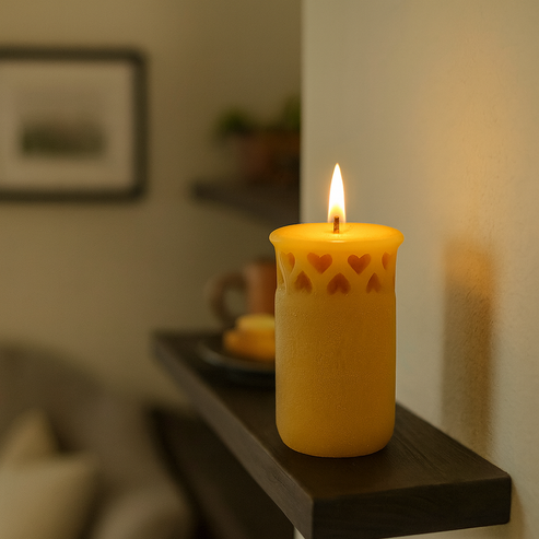 The Small Hearts Lattice Candle Mould