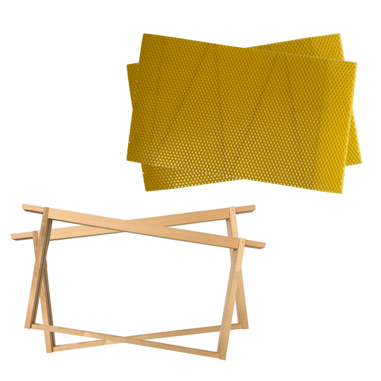 National Brood Kit - 11 DN4 Frames and 11 Sheets Brood Wired Foundation - Mid May Delivery