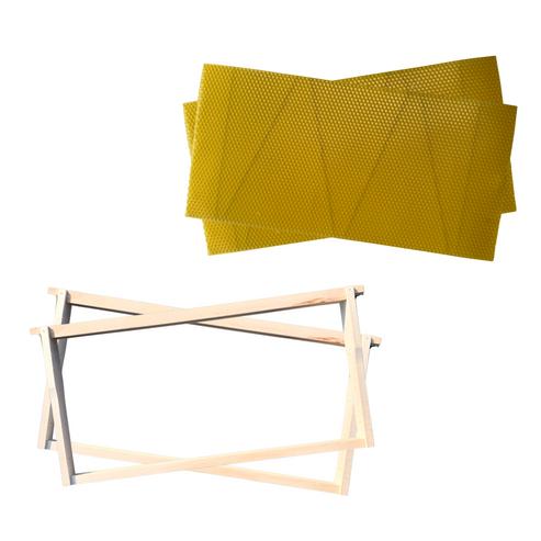 Langstroth Brood Kit - 10 Brood Frames and 10 Sheets Brood Wired Foundation