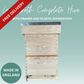 Langstroth Complete Hive Kit with Frames & Plastic Foundation - Pine
