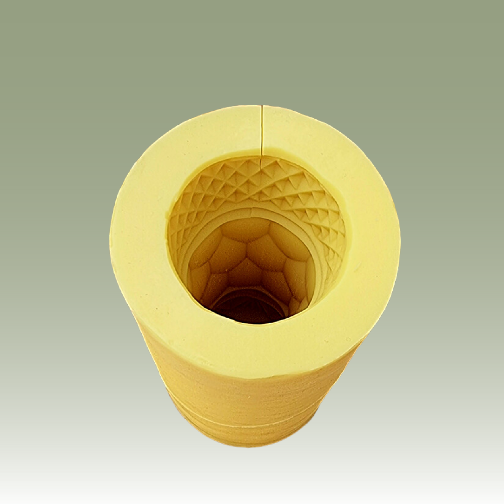 The Faceted Decorative Pillar Candle Mould