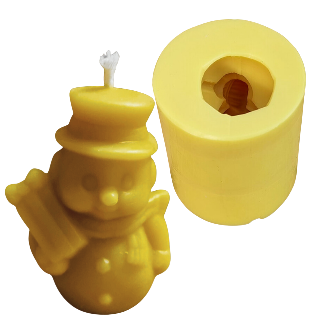 The Snowman With Gift Candle Mould