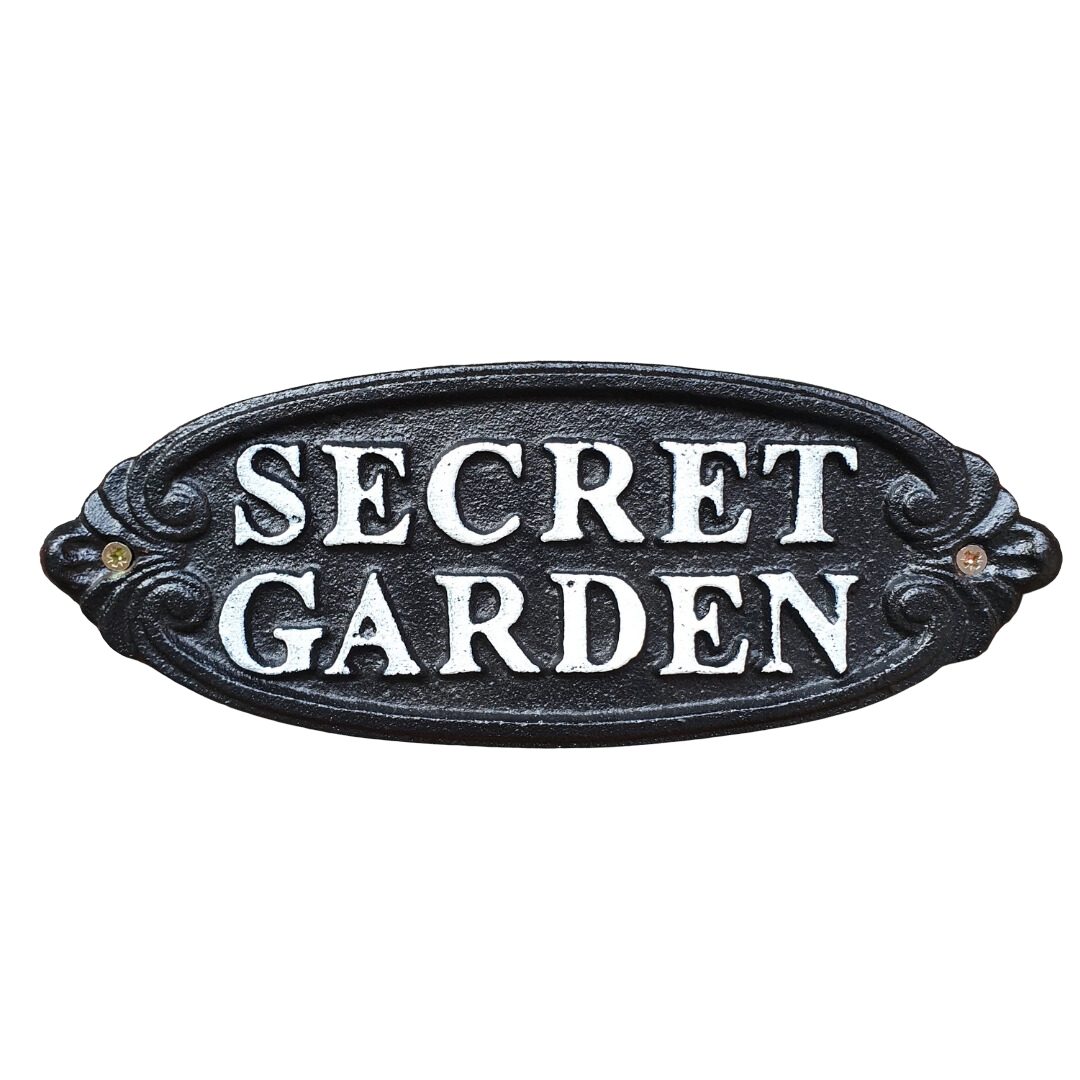 Cast Iron Secret Garden Sign