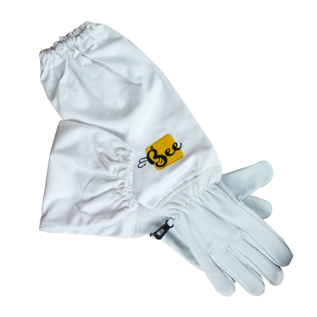 White Goatskin Leather Gloves