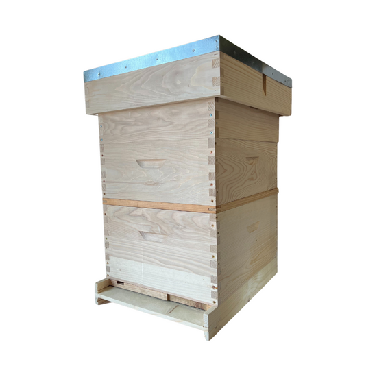 Langstroth, Complete Hive Kit with Frames & Wax Foundation - Pine