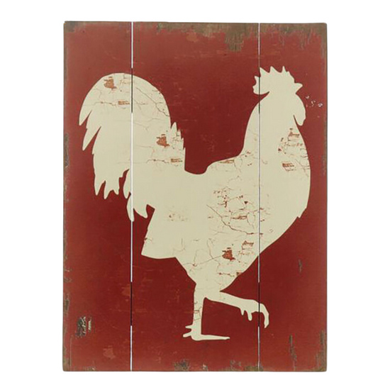 White Rooster Sign