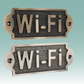 Cast Iron 'Wi-Fi' Sign