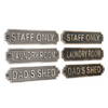 Room Plaques - Cast Iron