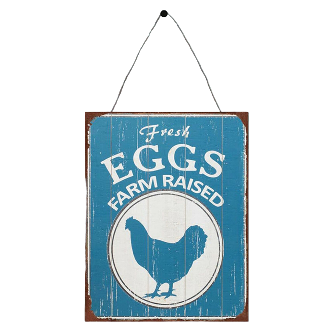 Fresh Eggs Vintage Metal Sign