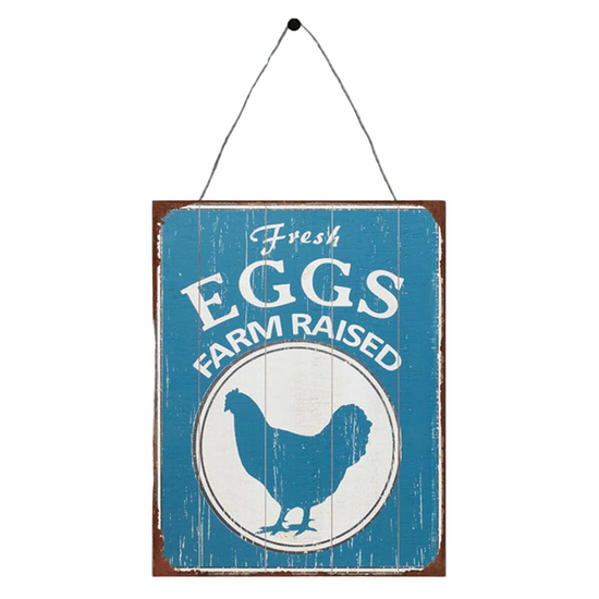 Fresh Eggs Vintage Metal Sign