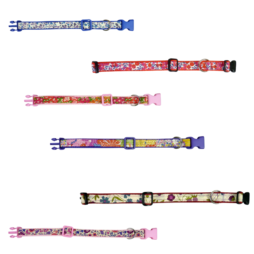 Handmade Fabric Covered Dog Collars