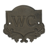 WC Cast Iron Sign