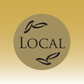 'Local' -Gold Foil  labels - 250 on a roll