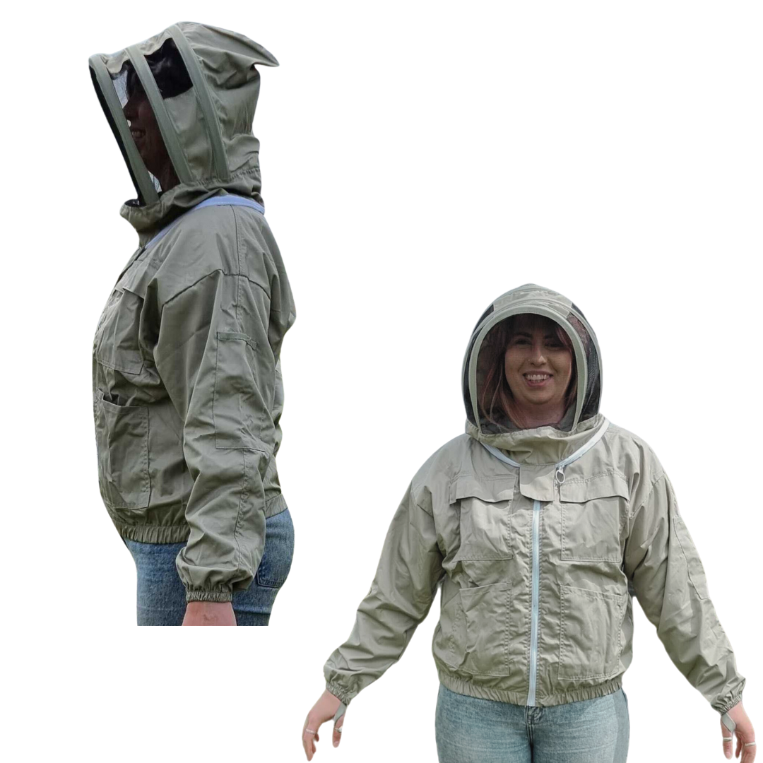 Jacket with Fencing Veil - Olive