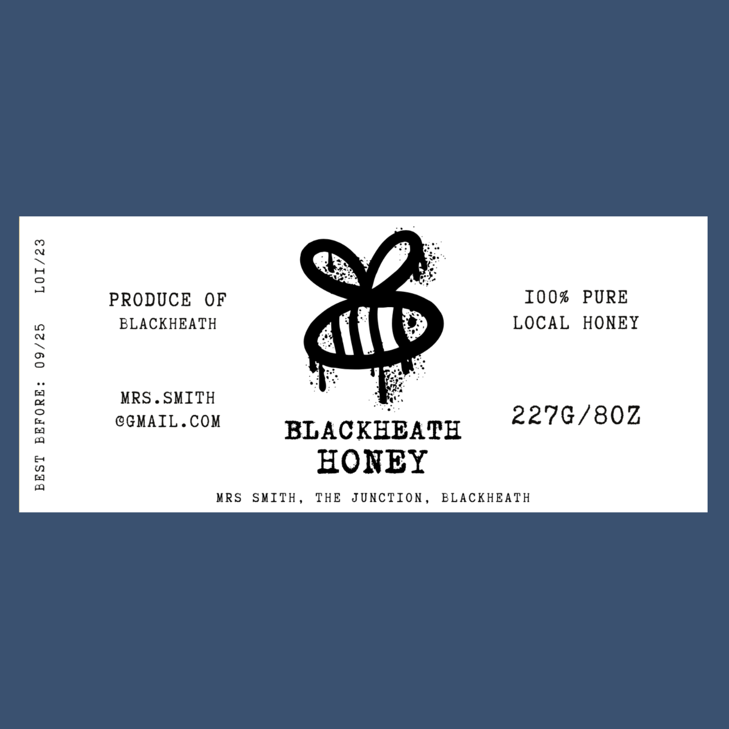 The Graffiti Bee Labels (50 or 100 labels)