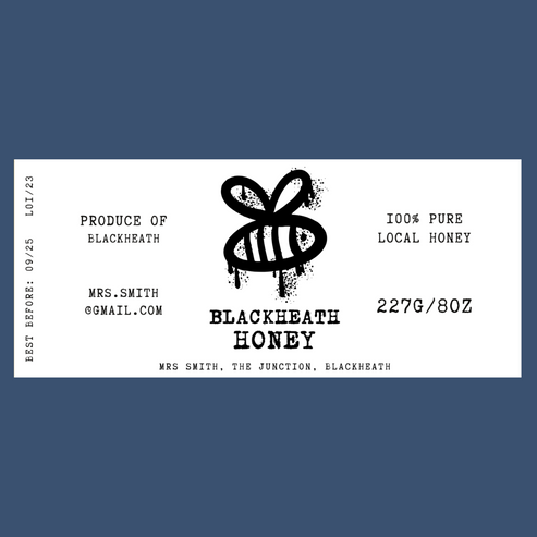 The Graffiti Bee Labels (50 or 100 labels)