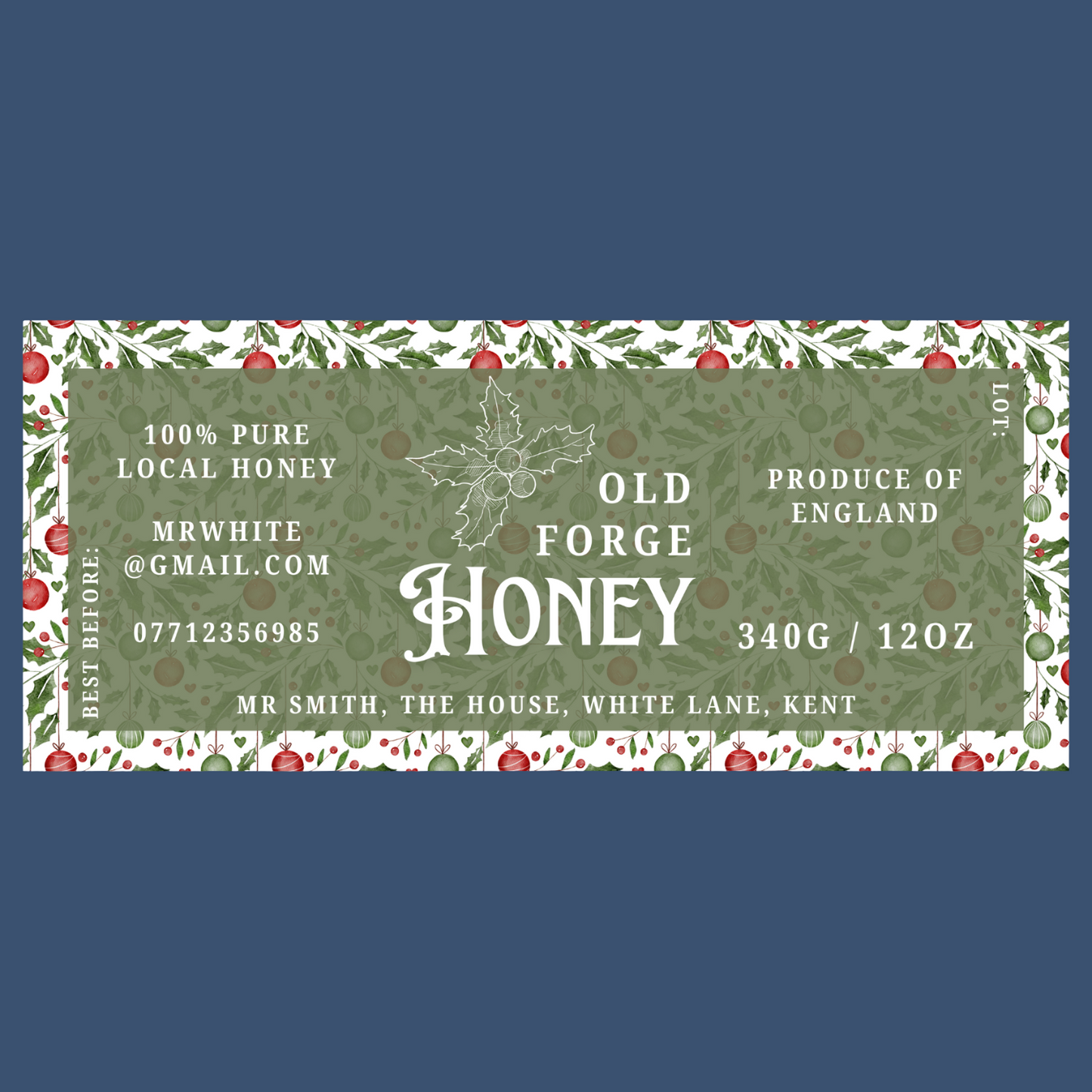 The Rustic Christmas Labels (50 or 100 labels)