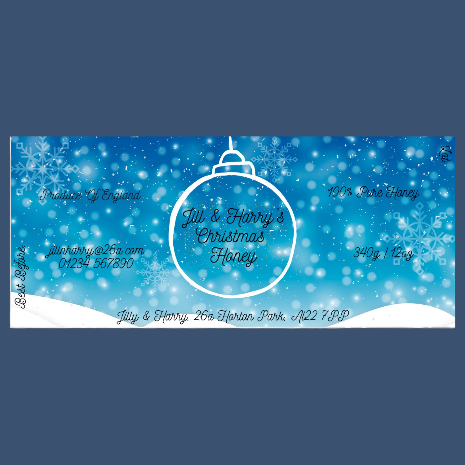 The Winter Wonderland Labels (50 or 100 labels)