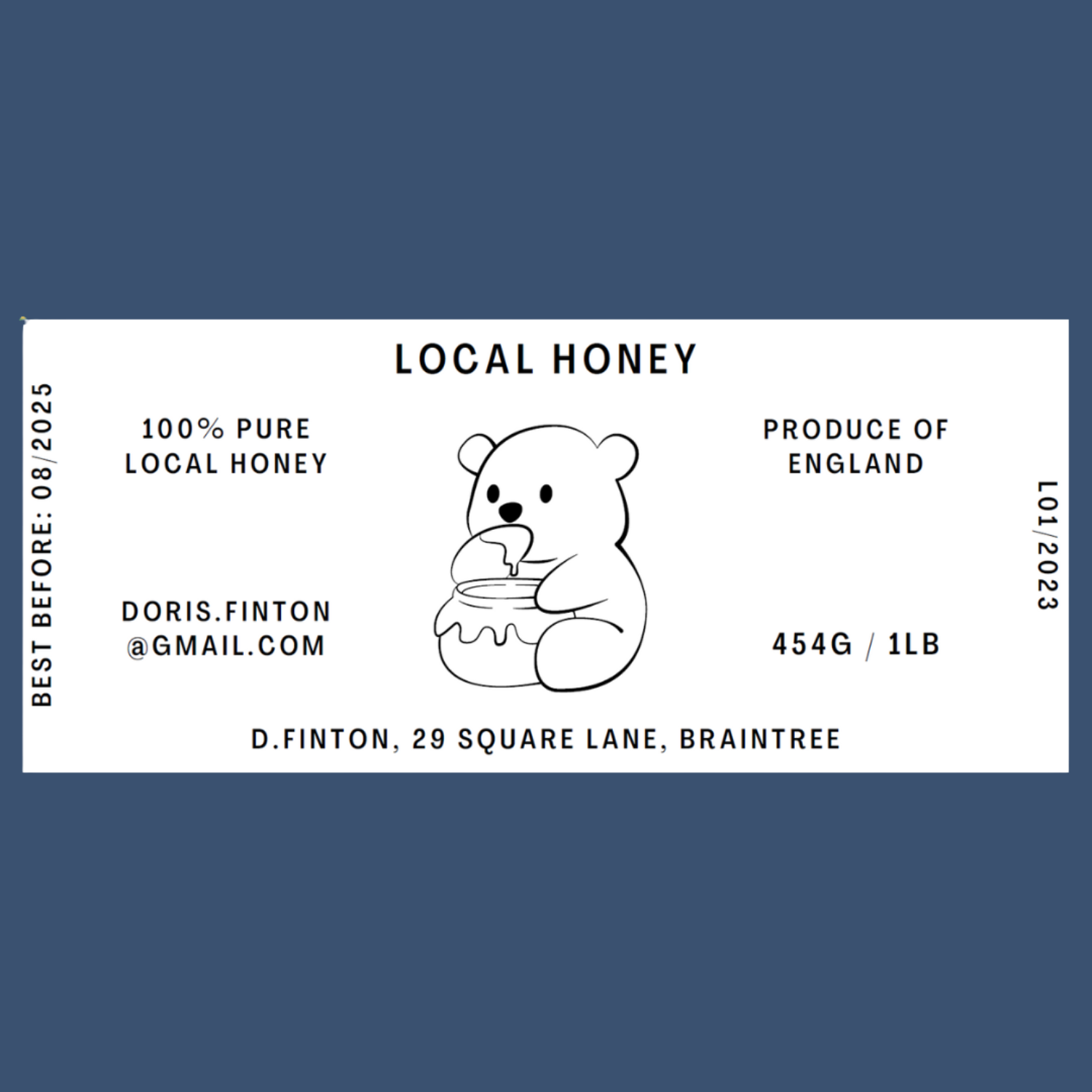 The Honey Bear Labels (50 or 100 labels)