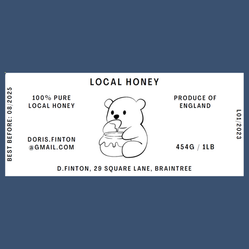 The Honey Bear Labels (50 or 100 labels)