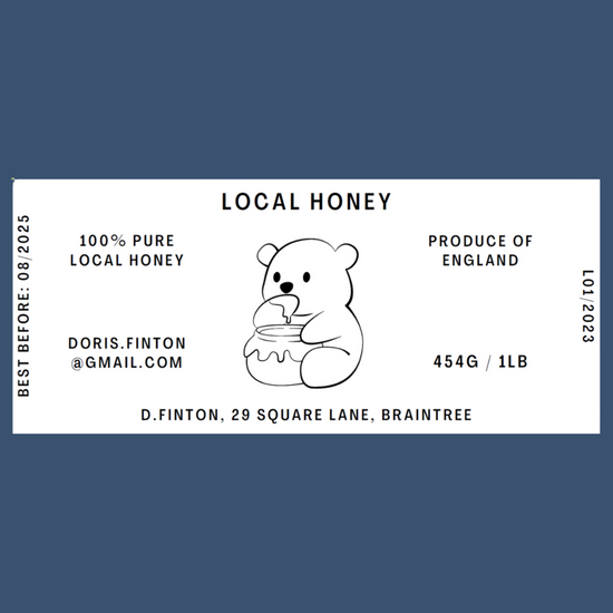The Honey Bear Labels (50 or 100 labels)