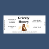 The Grizzly Bear Honey Labels (50 or 100 labels)