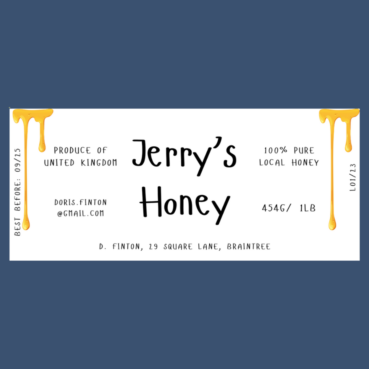 The Drippy Jar Honey Labels (50 or 100 labels)