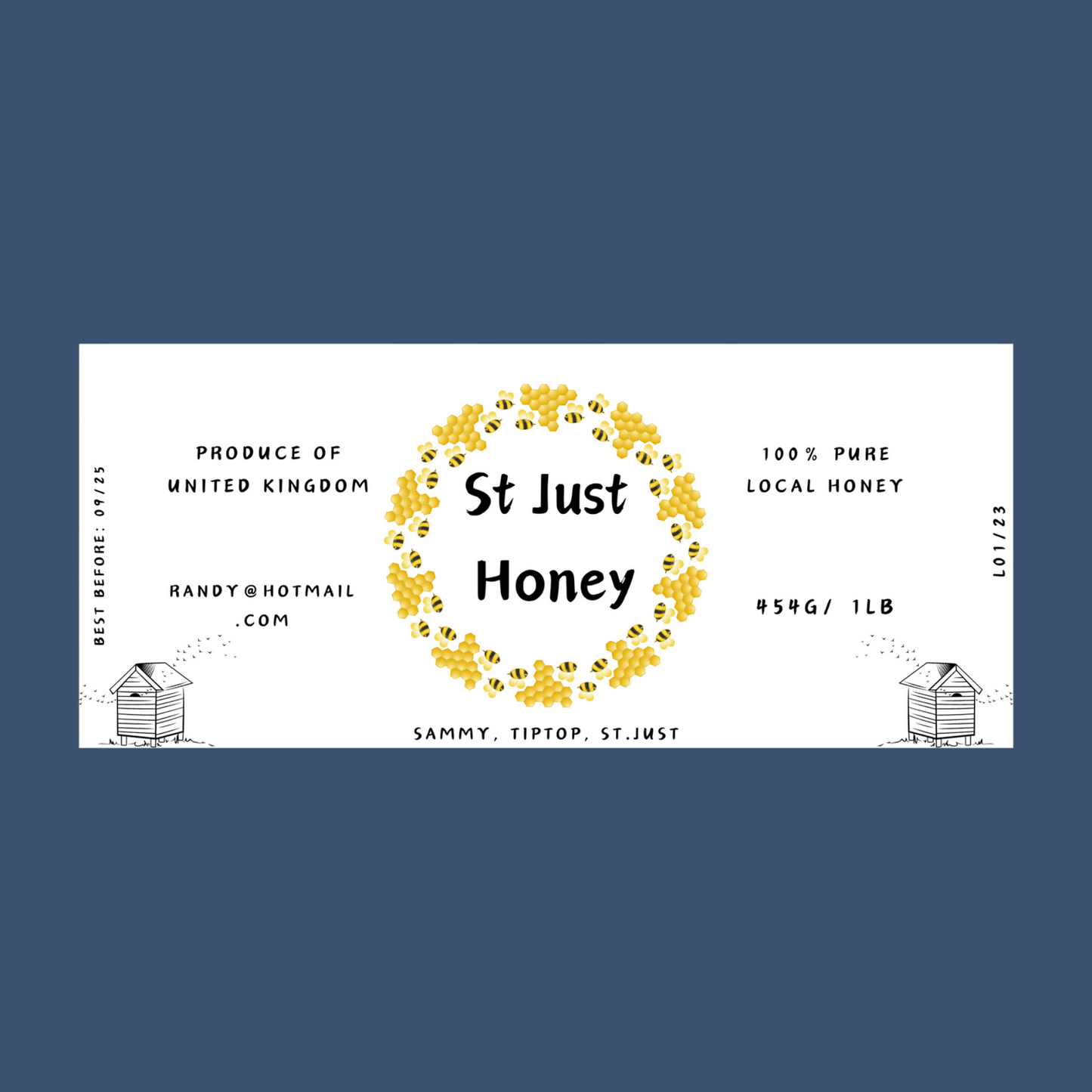 The Whirling Workers Honey Labels (50 or 100 labels)