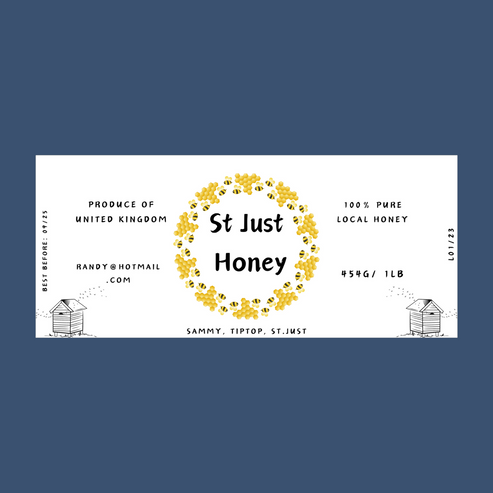 The Whirling Workers Honey Labels (50 or 100 labels)