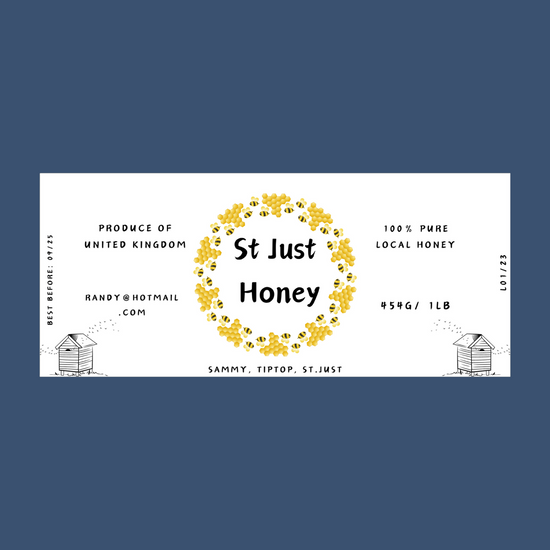 The Whirling Workers Honey Labels (50 or 100 labels)