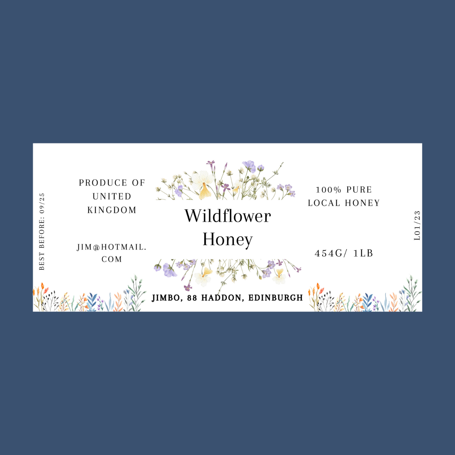 The Wildflower Honey Labels (100)