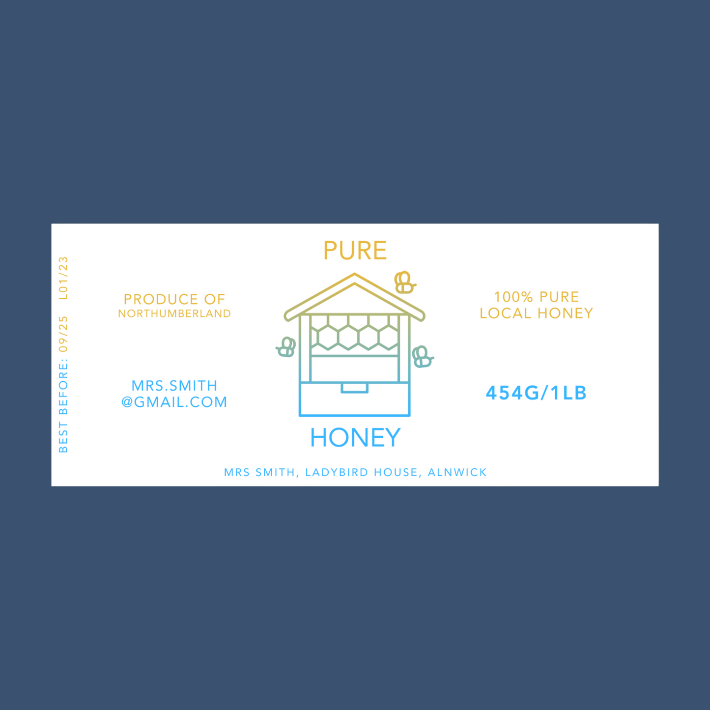 The Bubble Gum Honey Labels (50 or 100 labels)